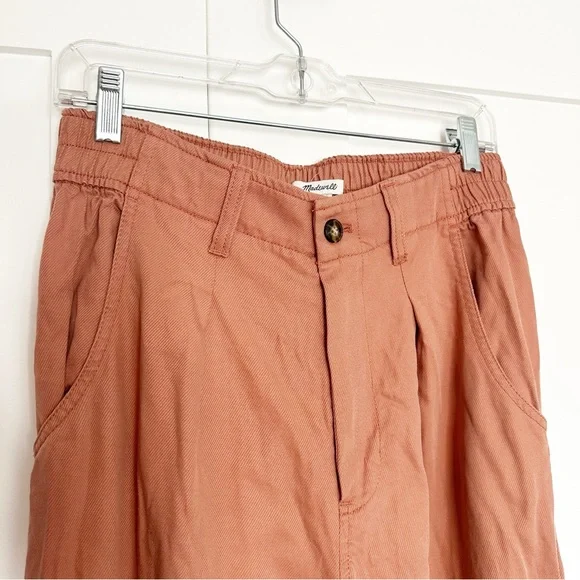 Madewell Neale Straight-Leg Drapeweave Pants 8 rose pink loose casual career - Picture 8 of 14
